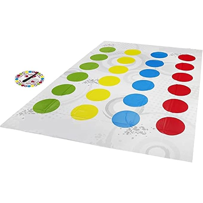 Twister GAME WITH BIGGER MAT & MORE COLORED SPOTS | CLASSIC PARTY GAME FOR KIDS AGES 6+ | INDOOR & OUTDOOR FUN | 2+ PLAYERS | - Image 1